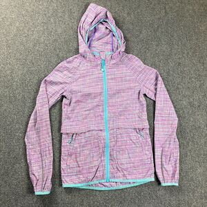 Lululemon Ivivva Jacket Girls 12 Yrs Windbreaker‎ Thumb Hole Nylon Hooded Kids